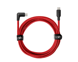 JuiceBitz 100W Fast Charger Data Cable 90deg USB-C Red